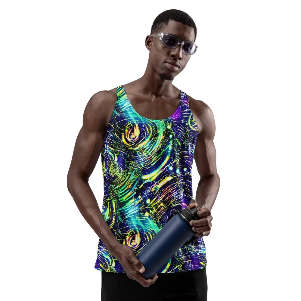 Futurist Fire on Men's Tank Top — Front