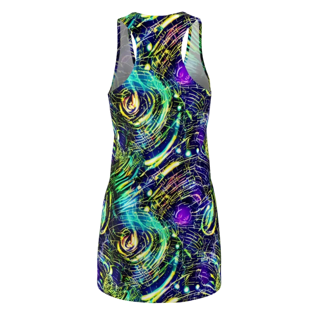 Futurist Fire on Racerback Dress — Back