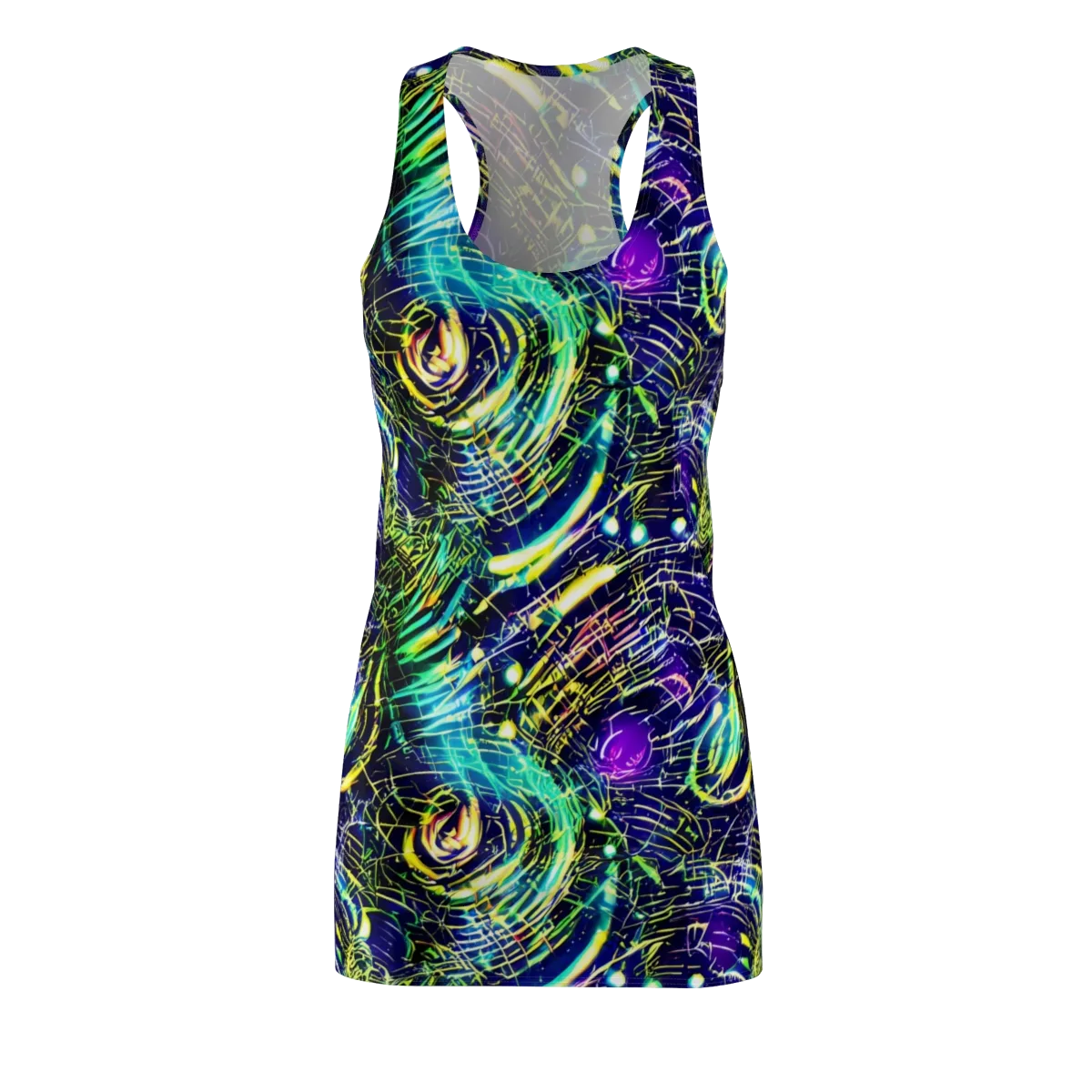 Futurist Fire on Racerback Dress — Front