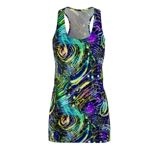 Futurist Fire on a Racerback Dress