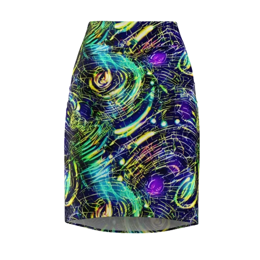 Futurist Fire on a Pencil Skirt