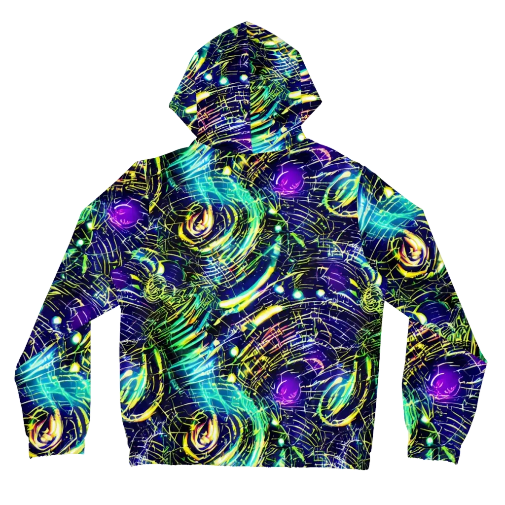 Futurist Fire on Women's Full-Zip Hoodie — Back