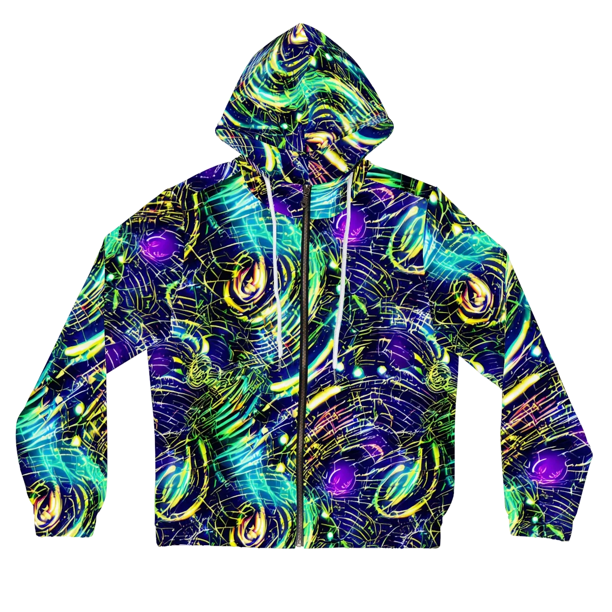Futurist Fire on Women's Full-Zip Hoodie — Front