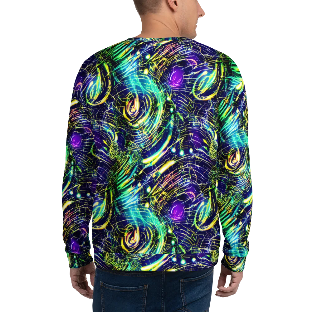 Futurist Fire on Sweatshirt — Back