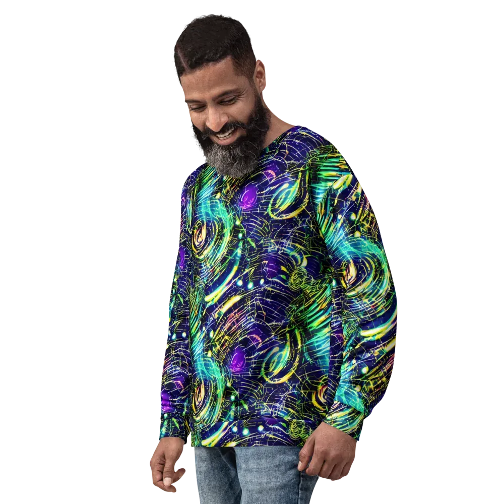 Futurist Fire on Sweatshirt — Left Front