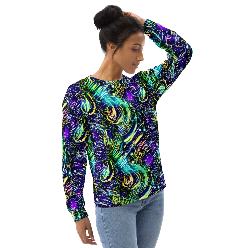 Futurist Fire on Sweatshirt — Right Front