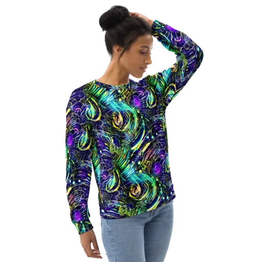 Futurist Fire on a Sweatshirt
