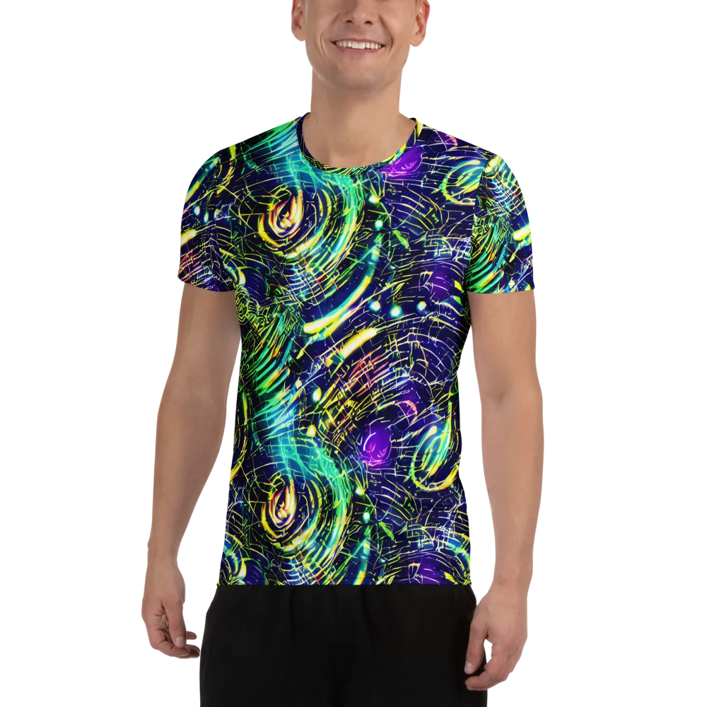 Futurist Fire on Men's Athletic T-Shirt — Front
