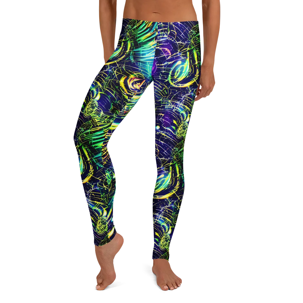 Futurist Fire on Leggings — Front
