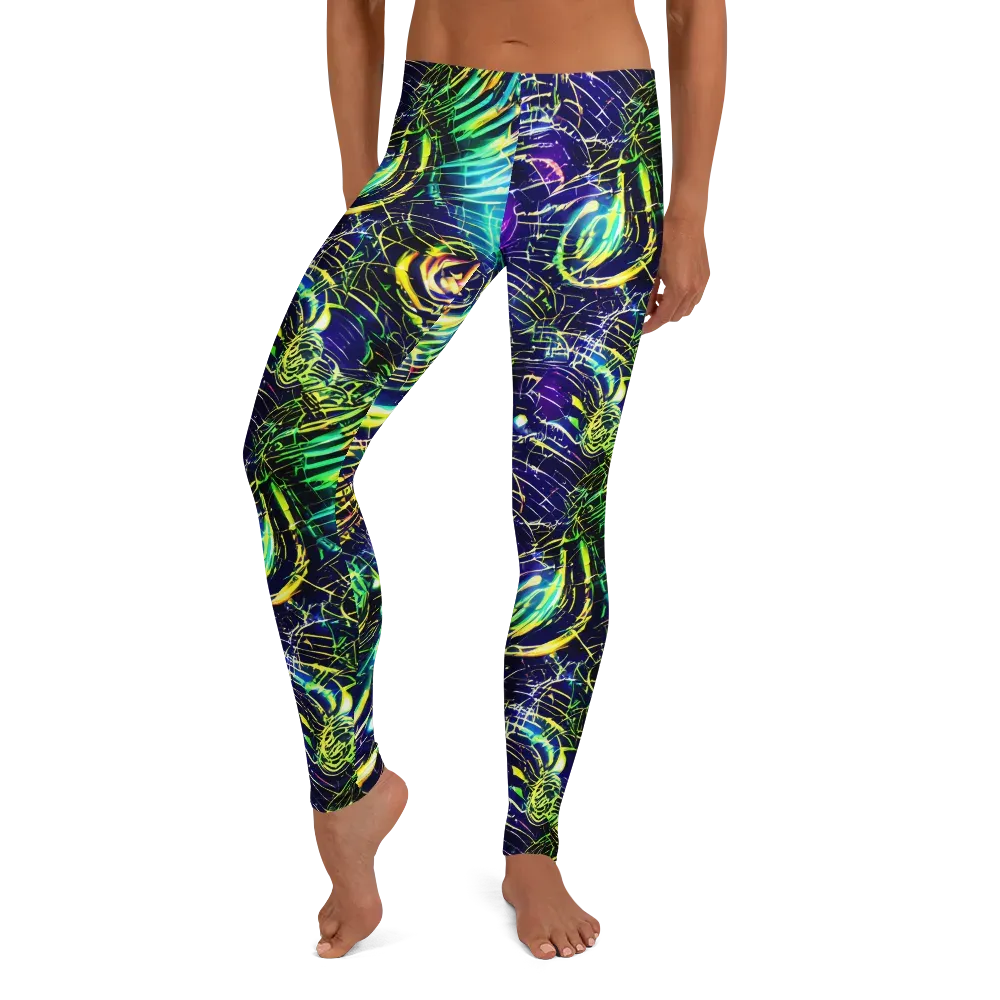 Futurist Fire on Leggings — Front