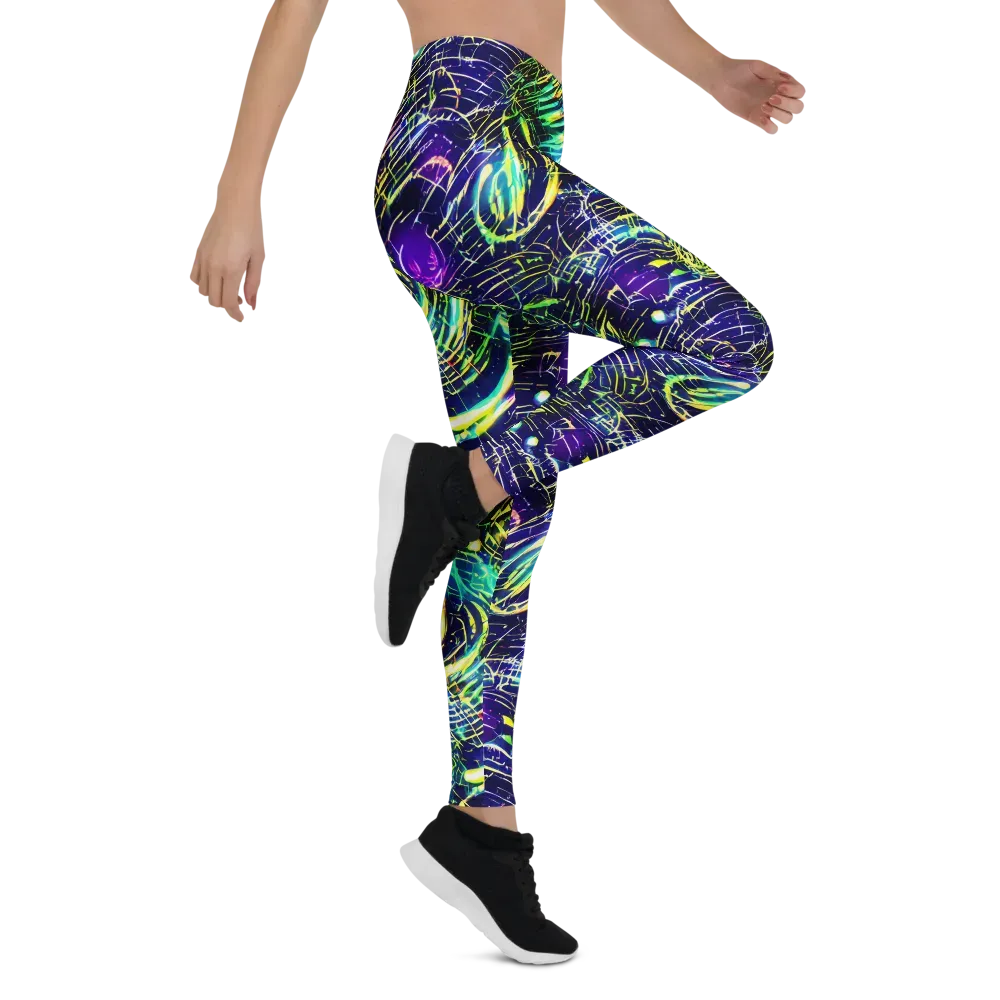Futurist Fire on Leggings — Right