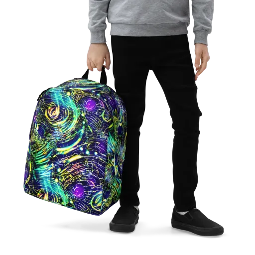 Futurist Fire on a Minimalist Backpack