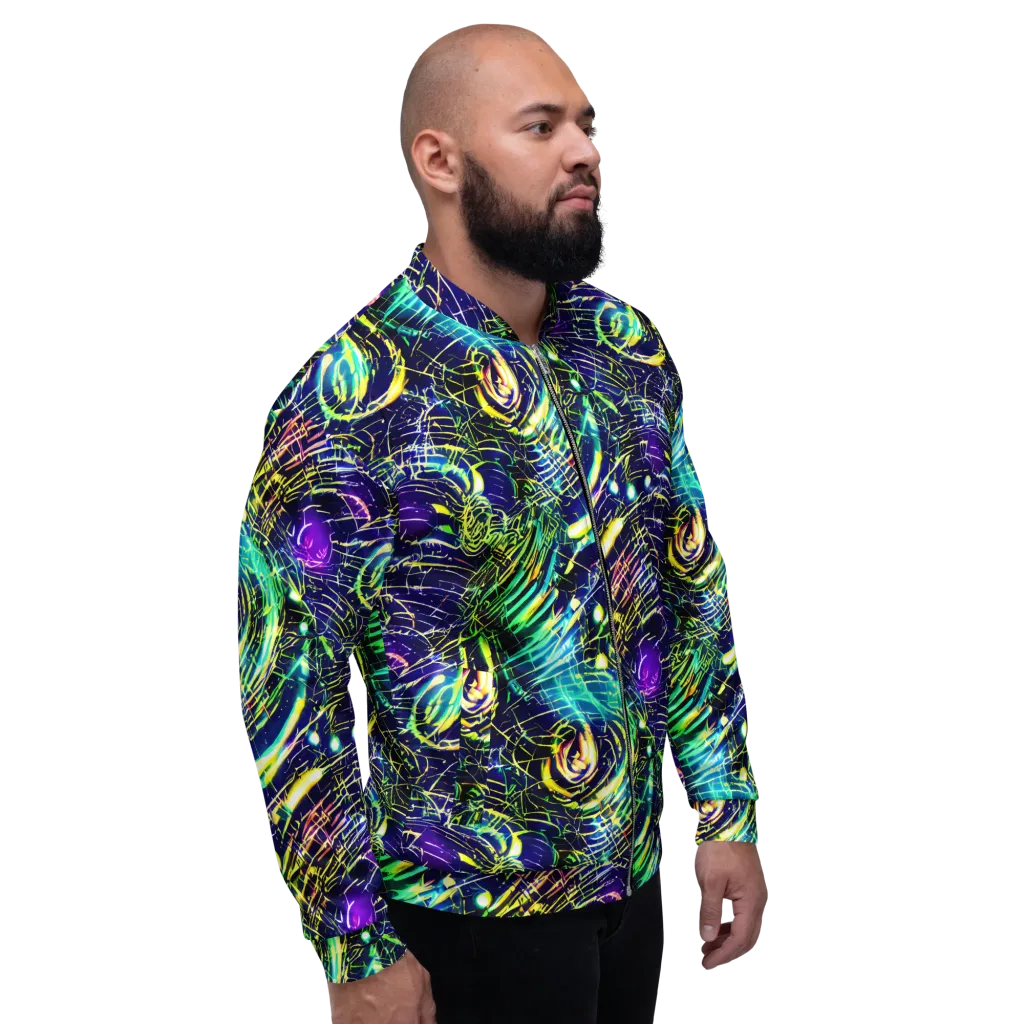 Futurist Fire on Bomber Jacket — Right
