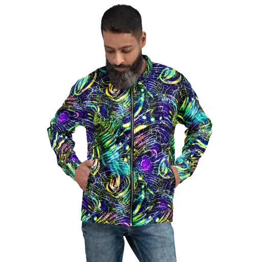 Futurist Fire on a Bomber Jacket