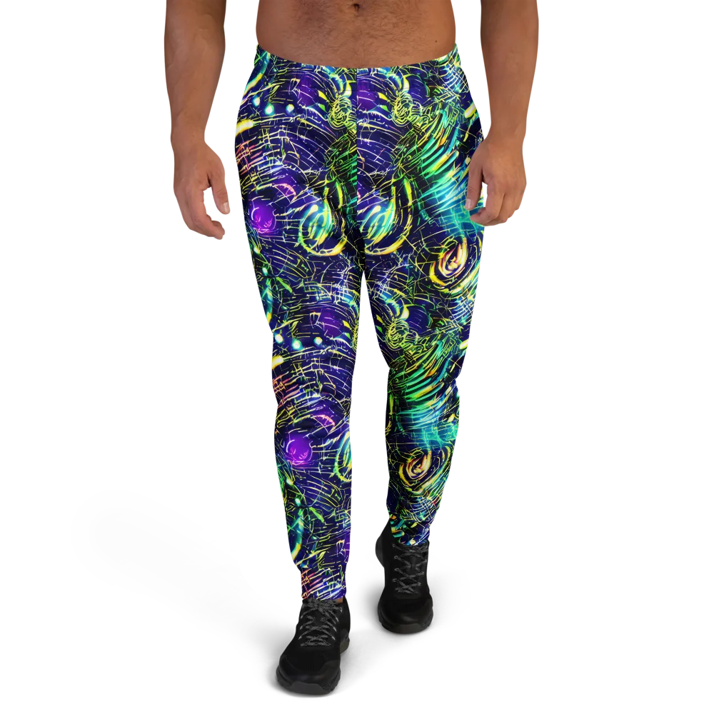 Futurist Fire on Men's Joggers — Front