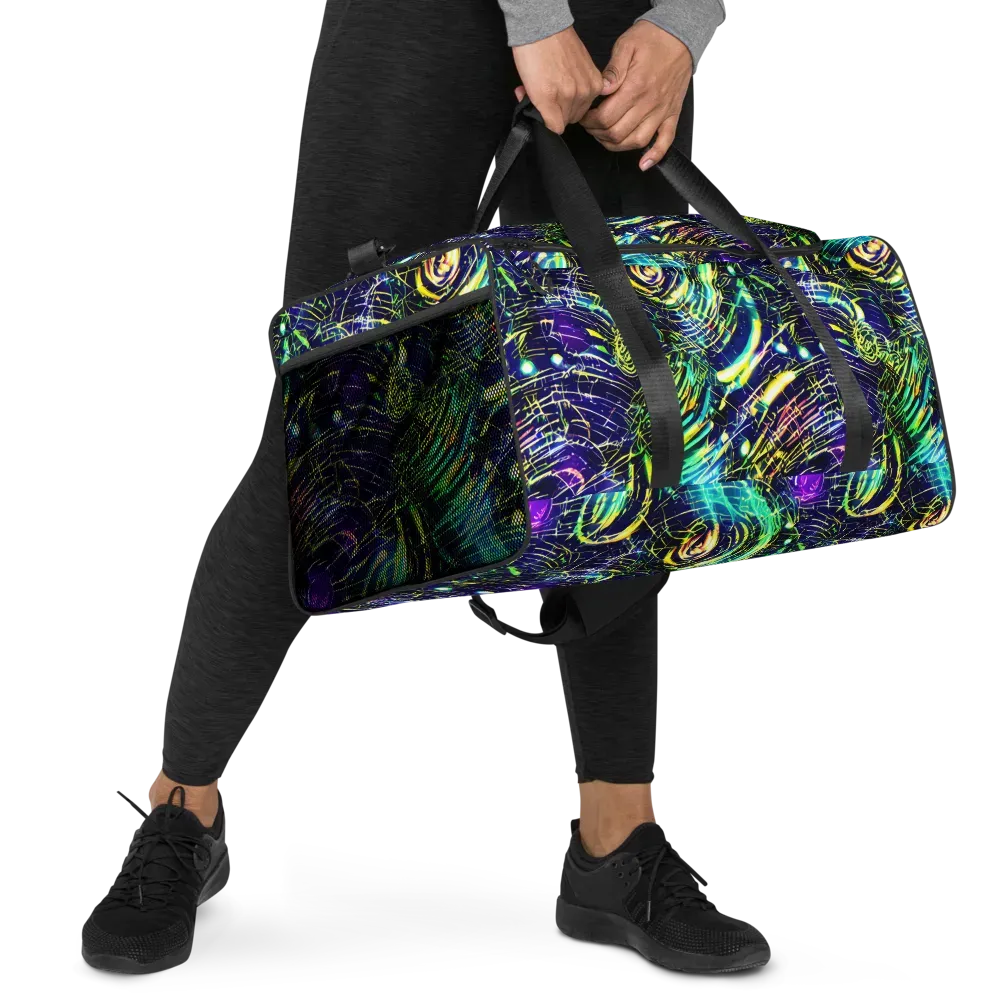 Futurist Fire on Duffle Bag — Right Front
