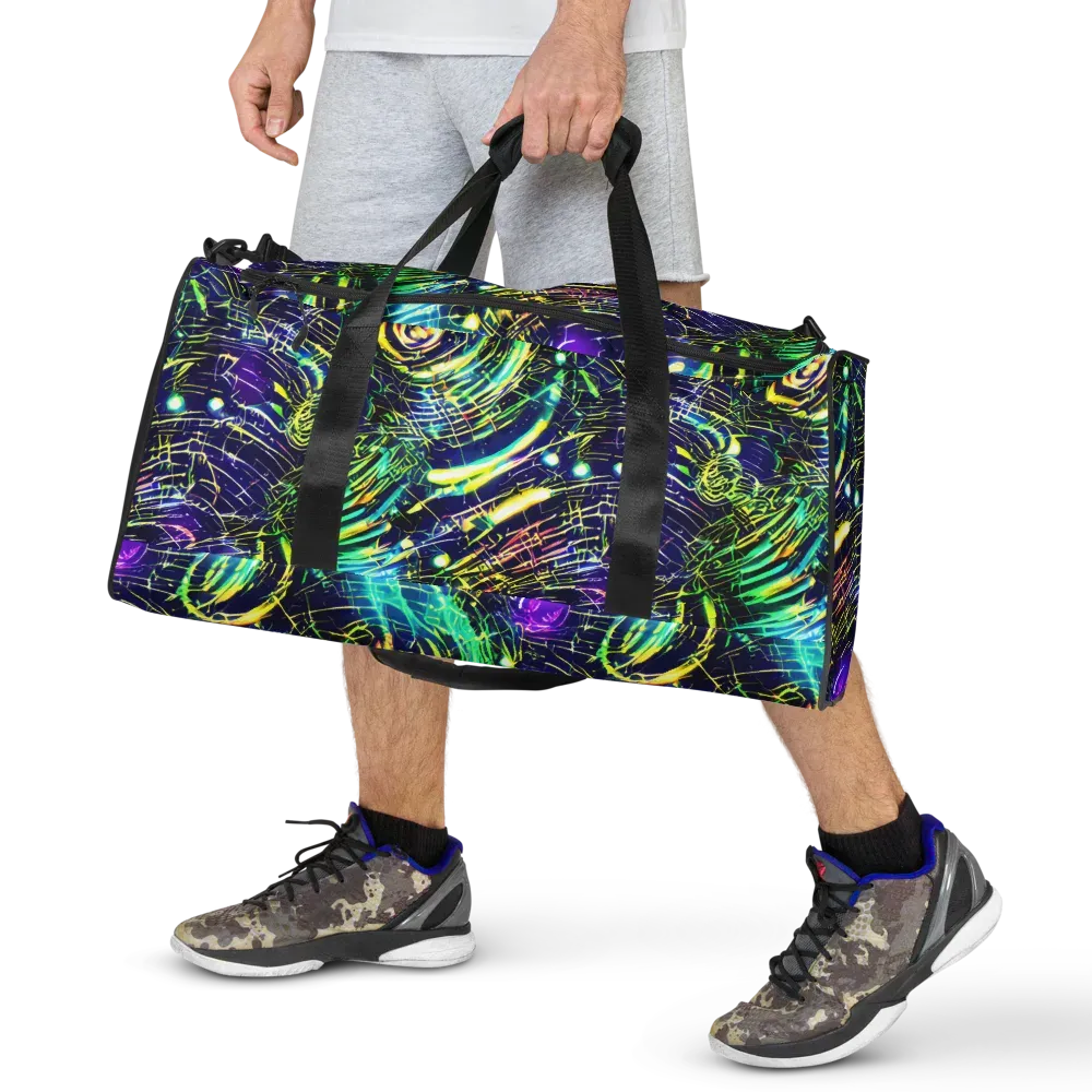 Futurist Fire on Duffle Bag — Front