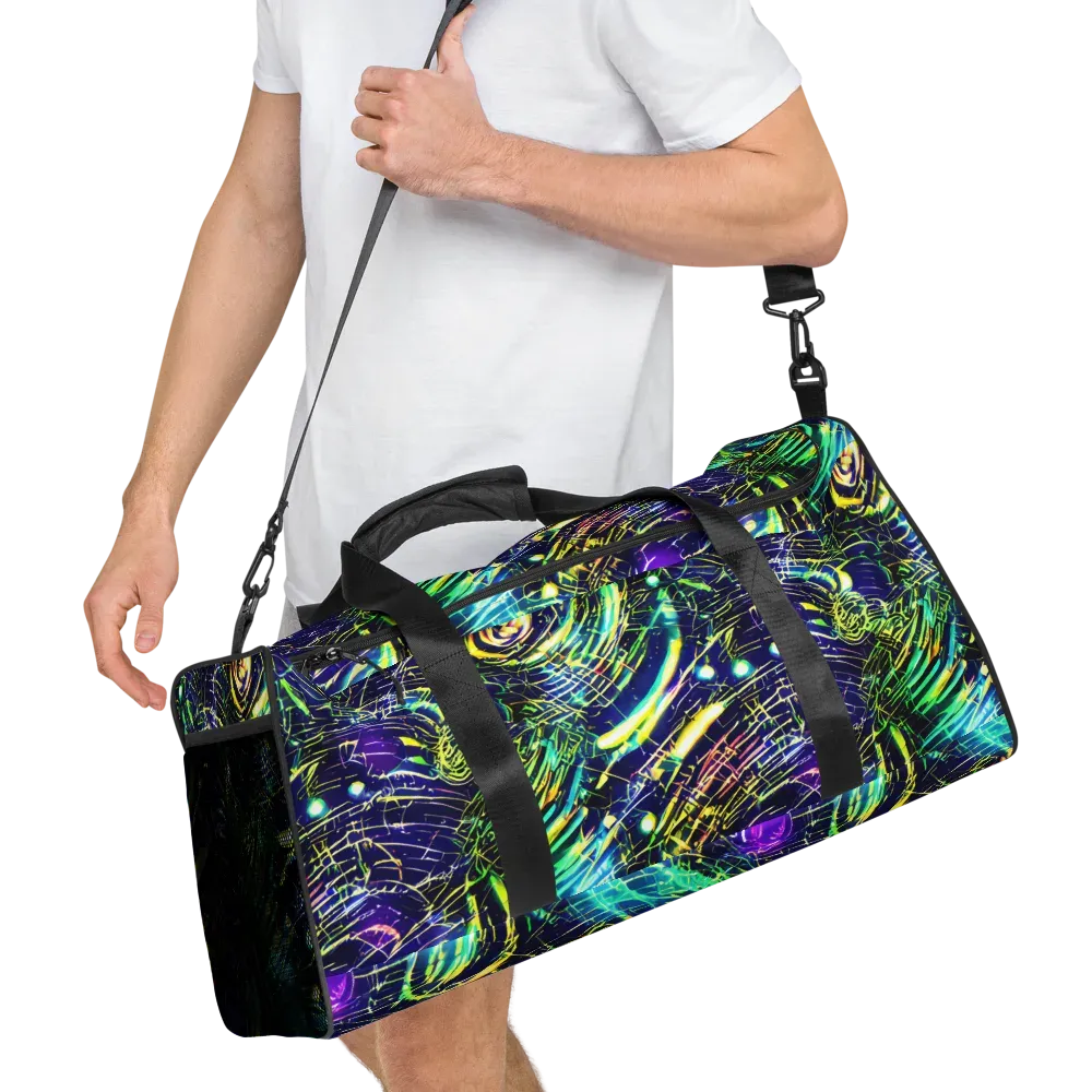 Futurist Fire on Duffle Bag — Right Front