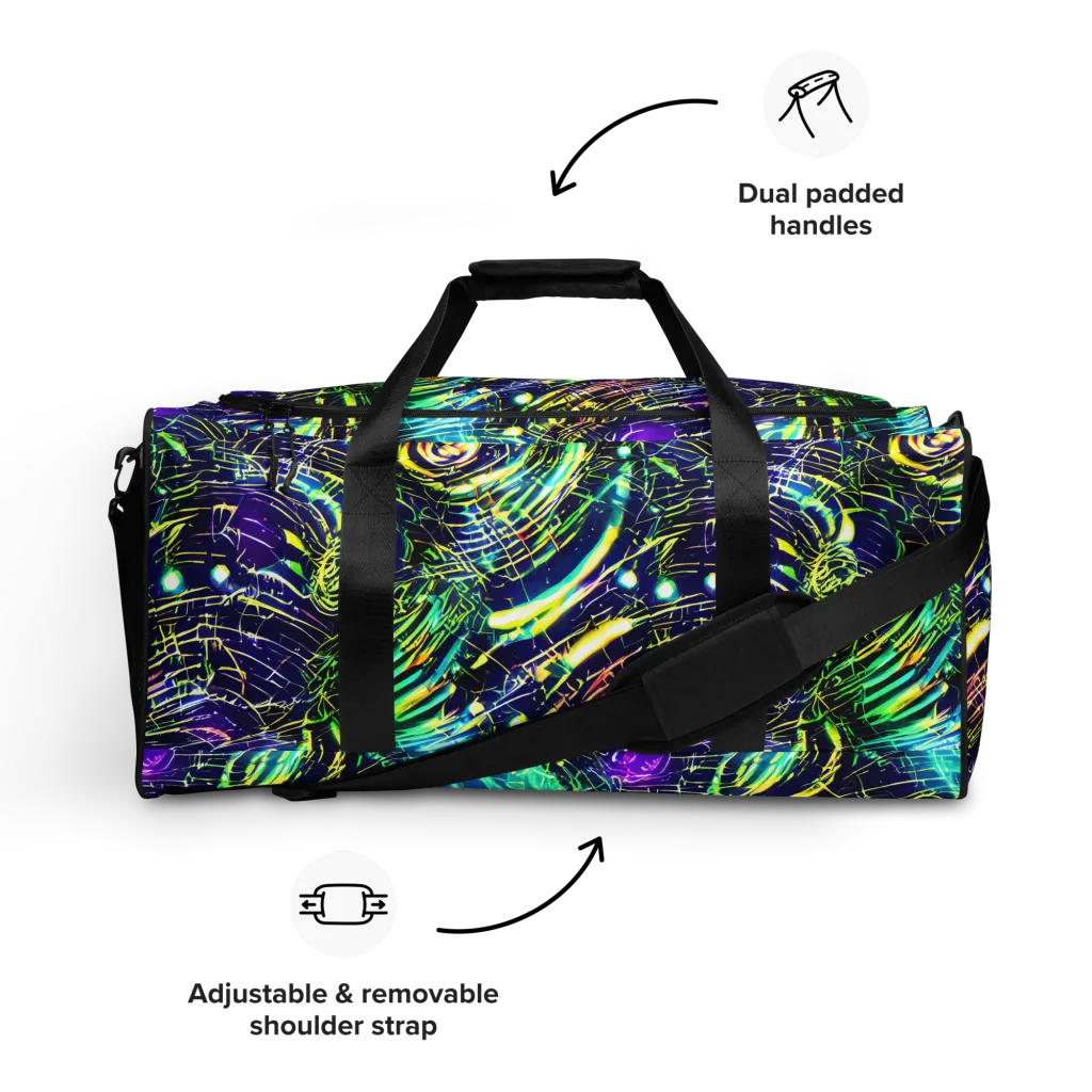 Futurist Fire on Duffle Bag — Front