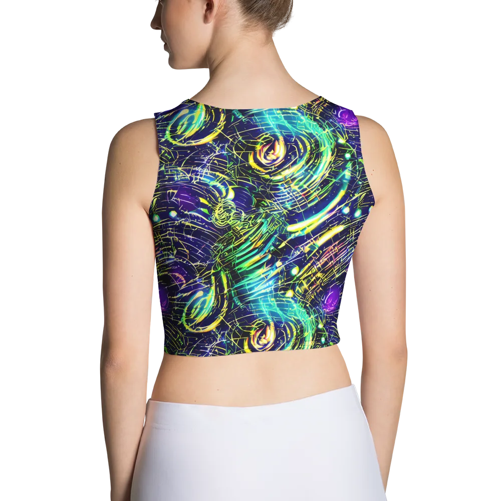 Futurist Fire on Crop Top — Back