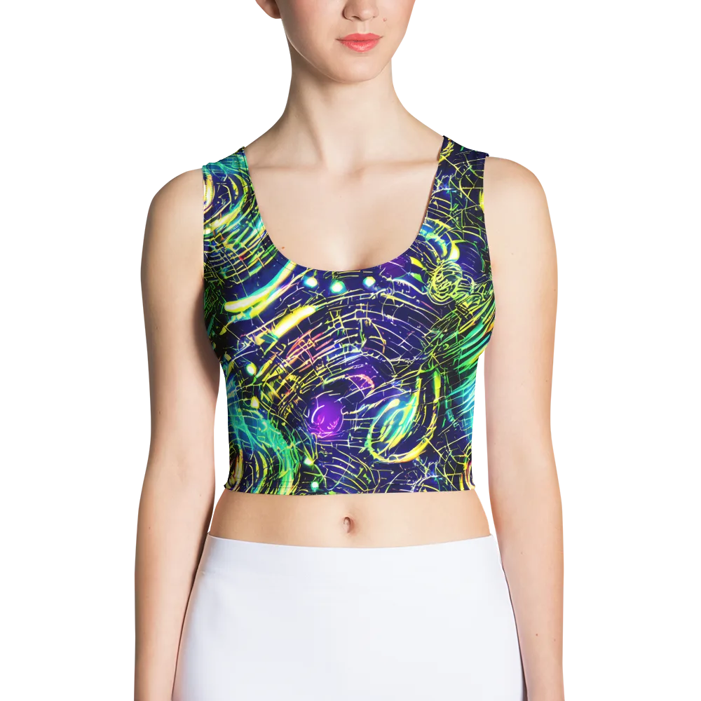 Futurist Fire on Crop Top — Front