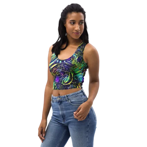 Futurist Fire on a Crop Top