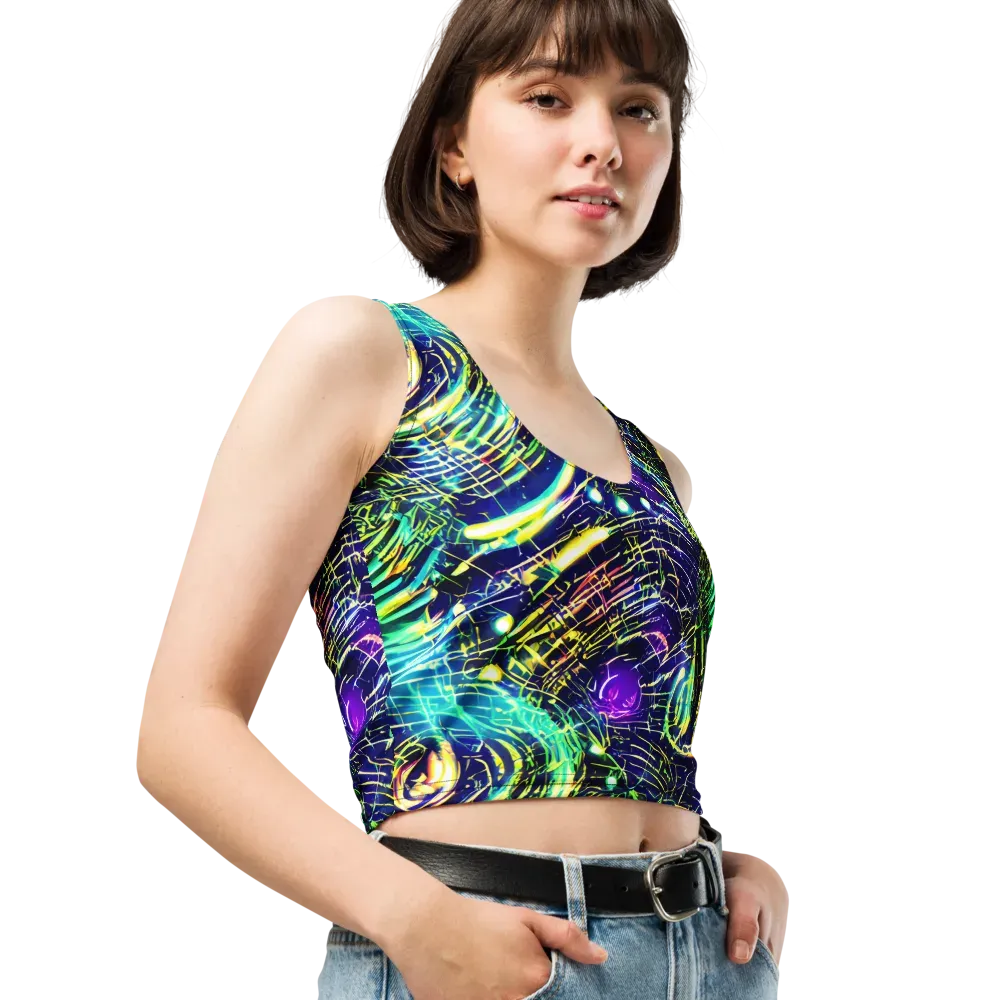 Futurist Fire on Crop Top — Right Front