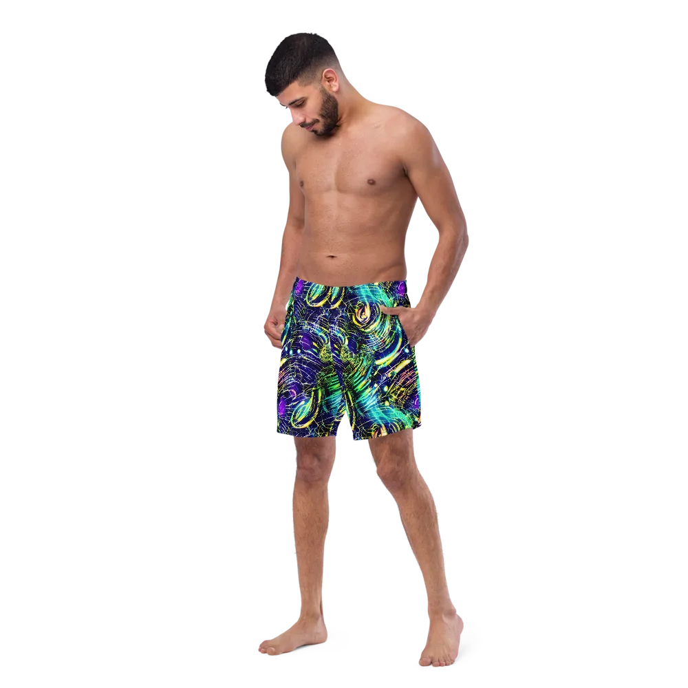 Futurist Fire on Swim Trunks — Left Front