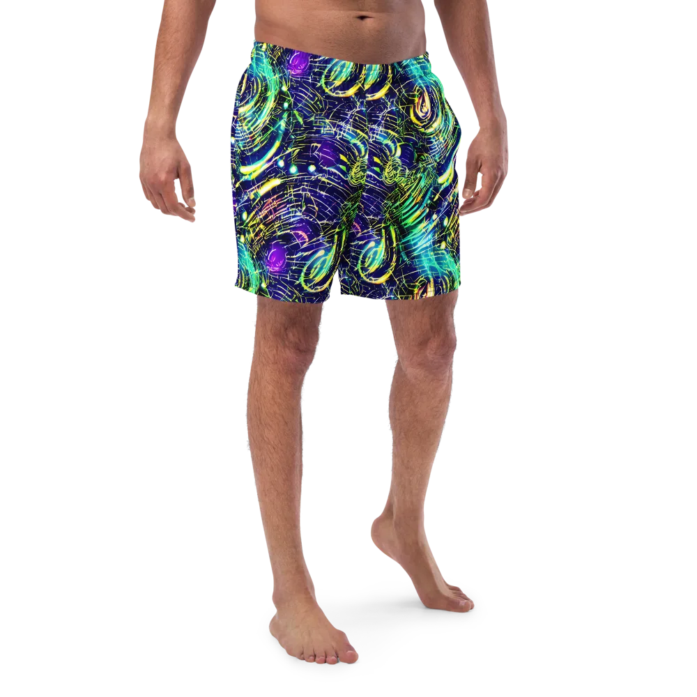 Futurist Fire on Swim Trunks — Front