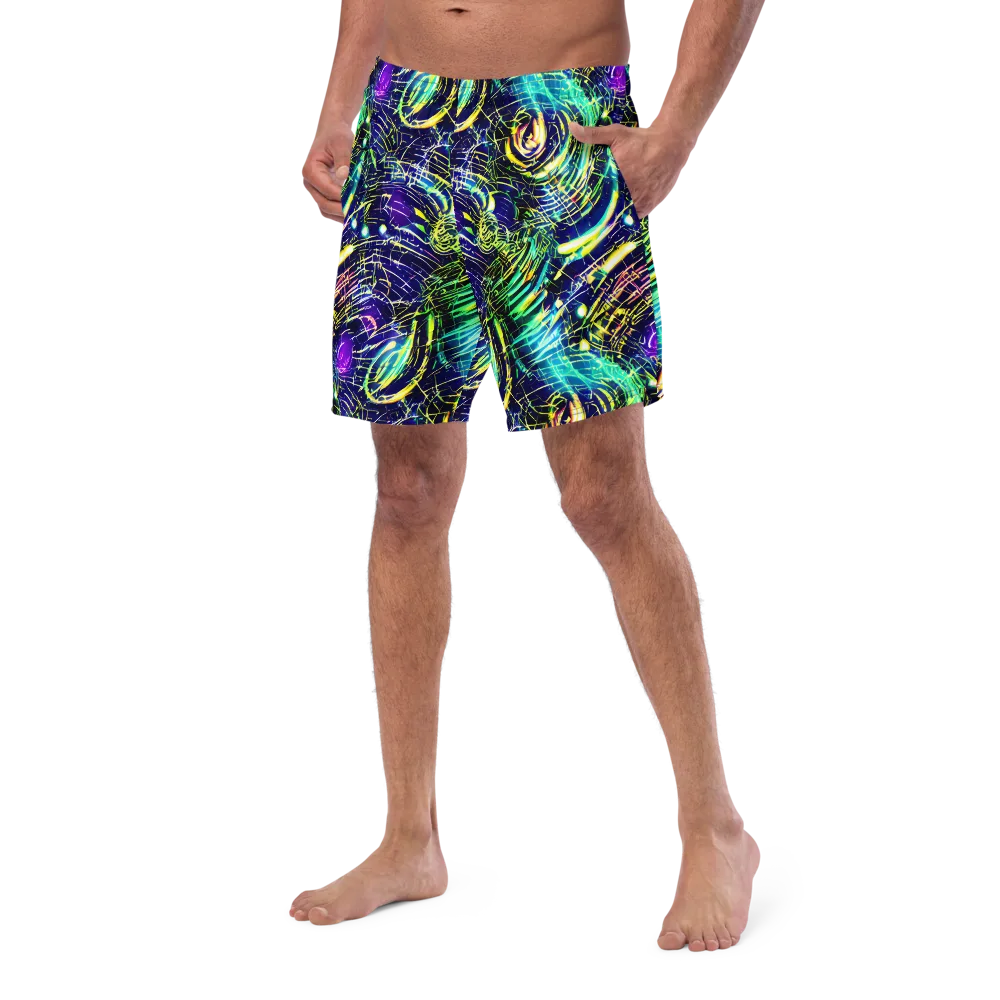 Futurist Fire on Swim Trunks — Left Front