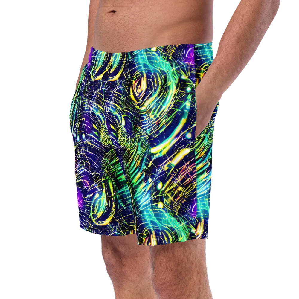 Futurist Fire on Swim Trunks — Left Front
