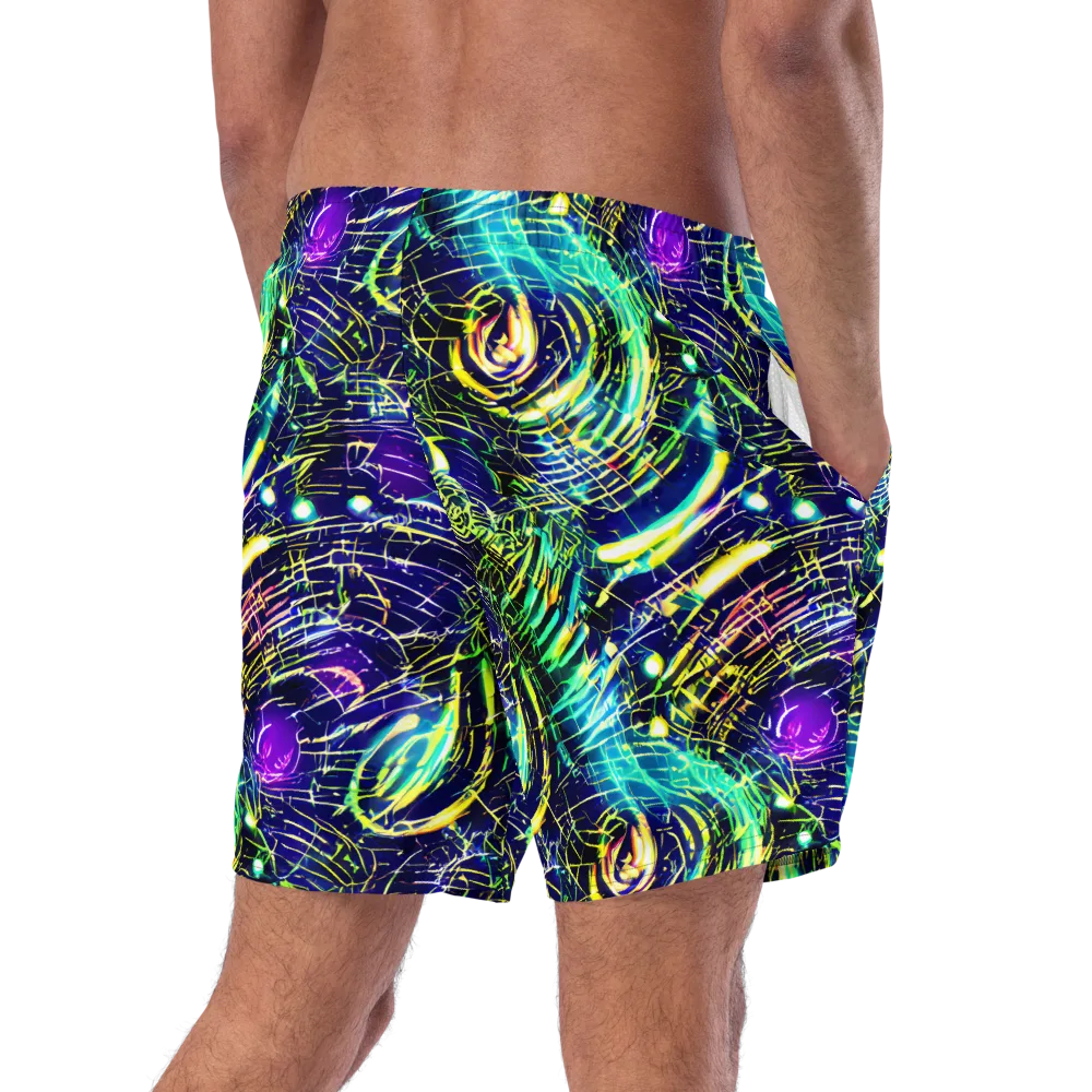 Futurist Fire on Swim Trunks — Right Back