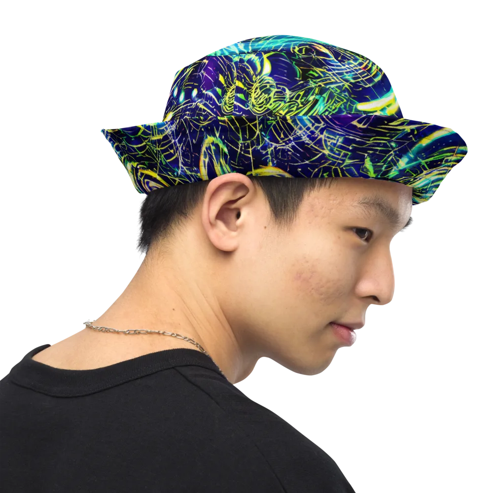 Futurist Fire on Reversible Bucket Hat — Right Outside