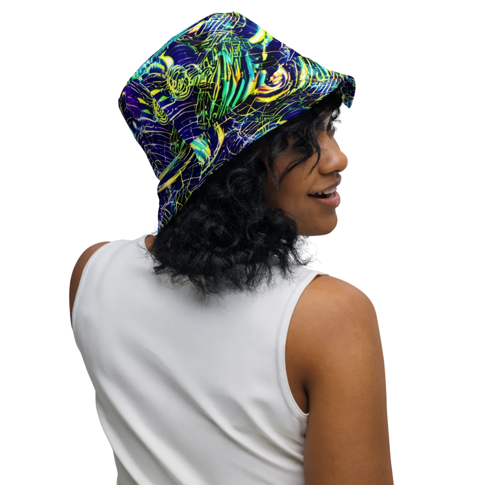 Futurist Fire on Reversible Bucket Hat — Right Outside