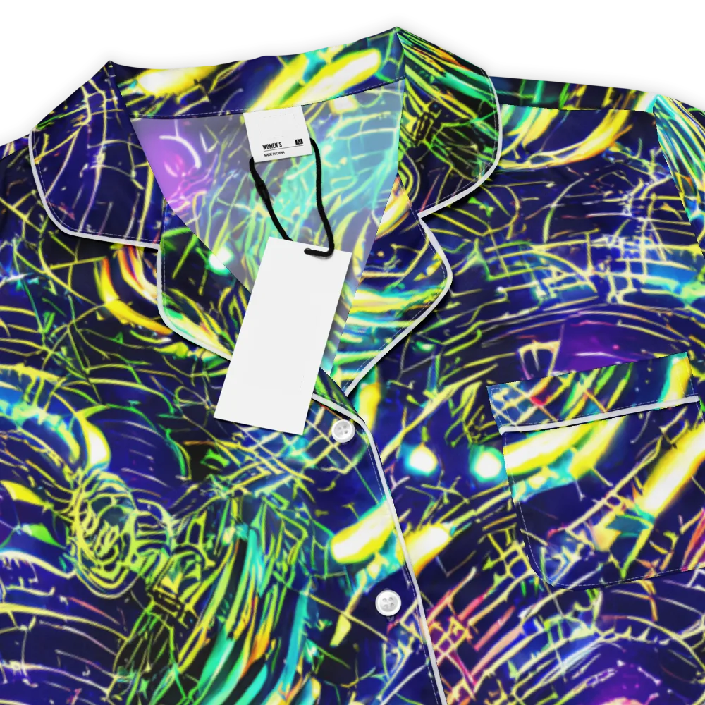 Futurist Fire on Women's Short Sleeve Pajama Top — Product details