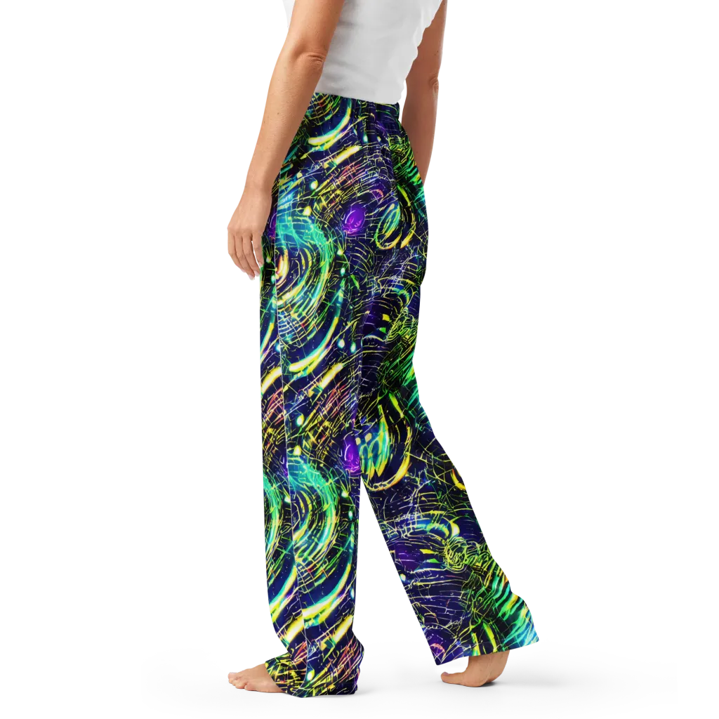 Futurist Fire on Women's Pajama Pants — Left