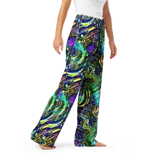 Futurist Fire on a Women's Pajama Pants