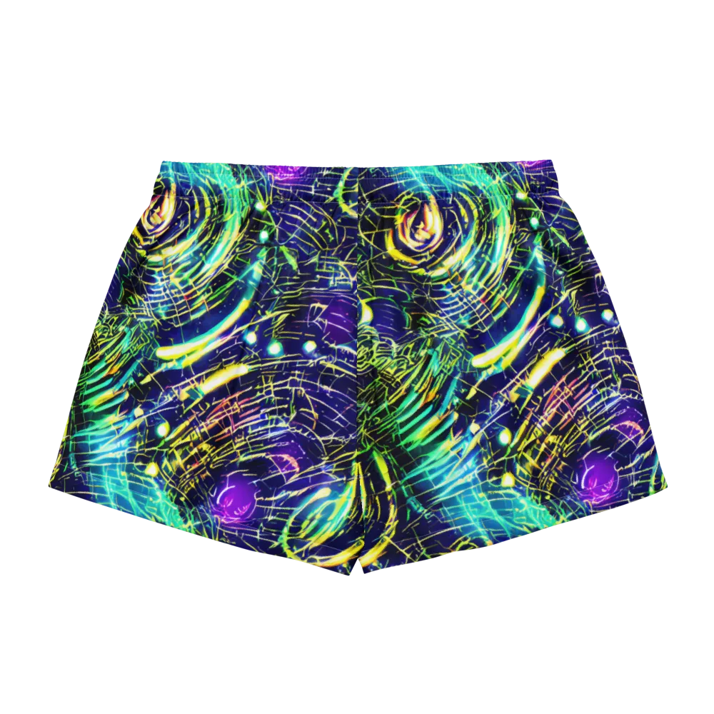 Futurist Fire on Women's Pajama Shorts — Back