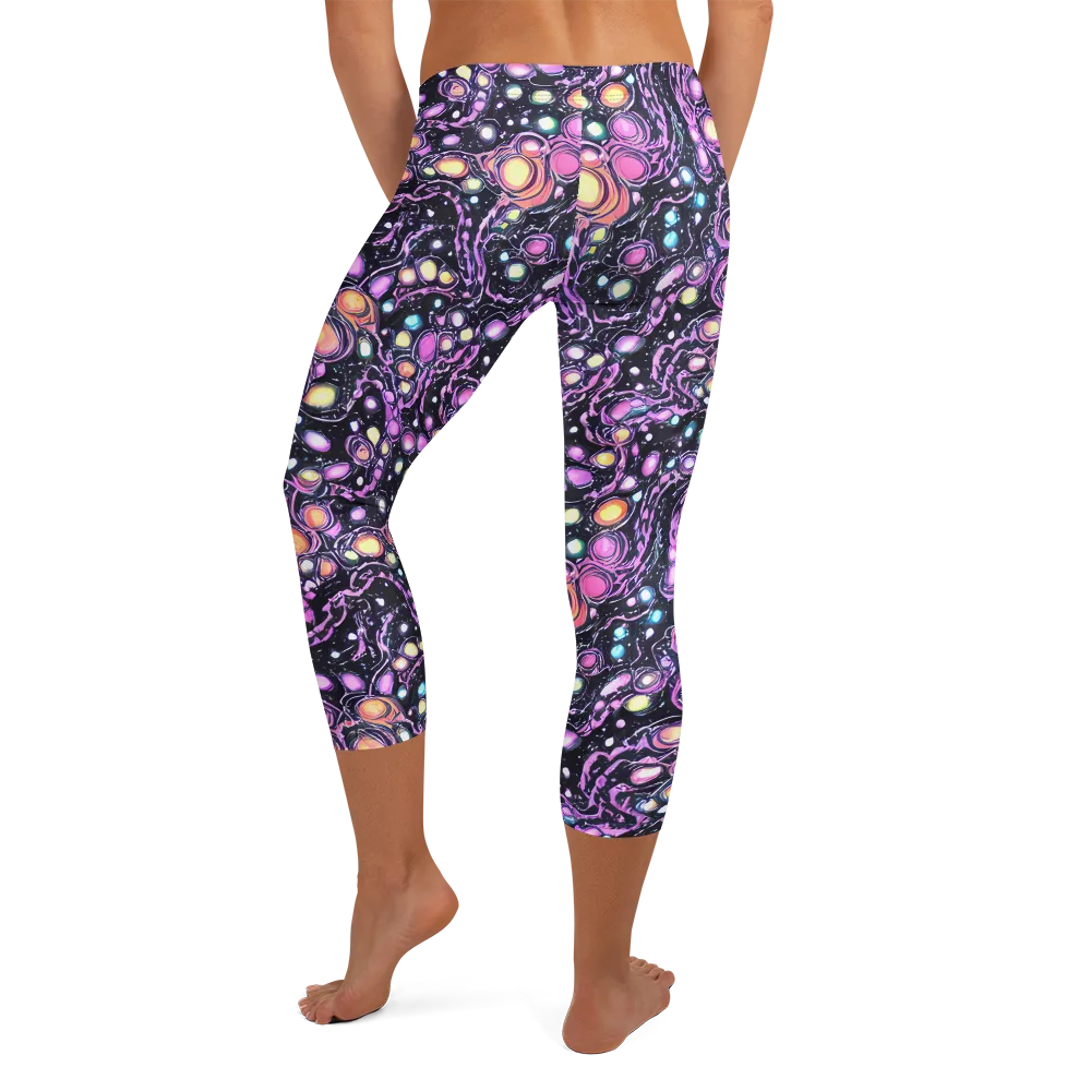 Prismatic Deep on Capri Leggings — Back