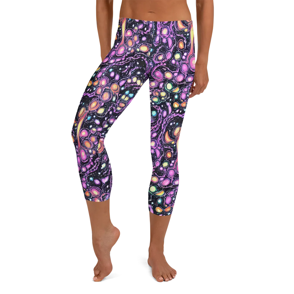 Prismatic Deep on Capri Leggings — Front