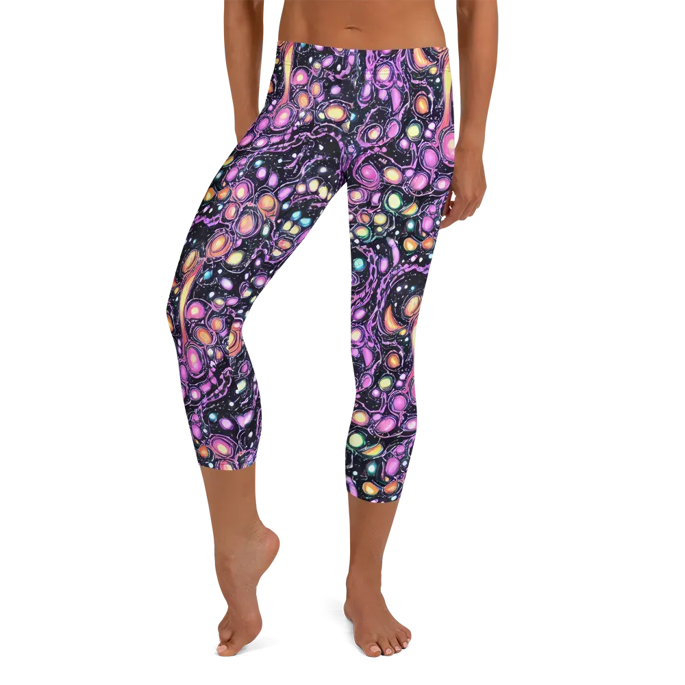 Prismatic Deep on Capri Leggings — Front