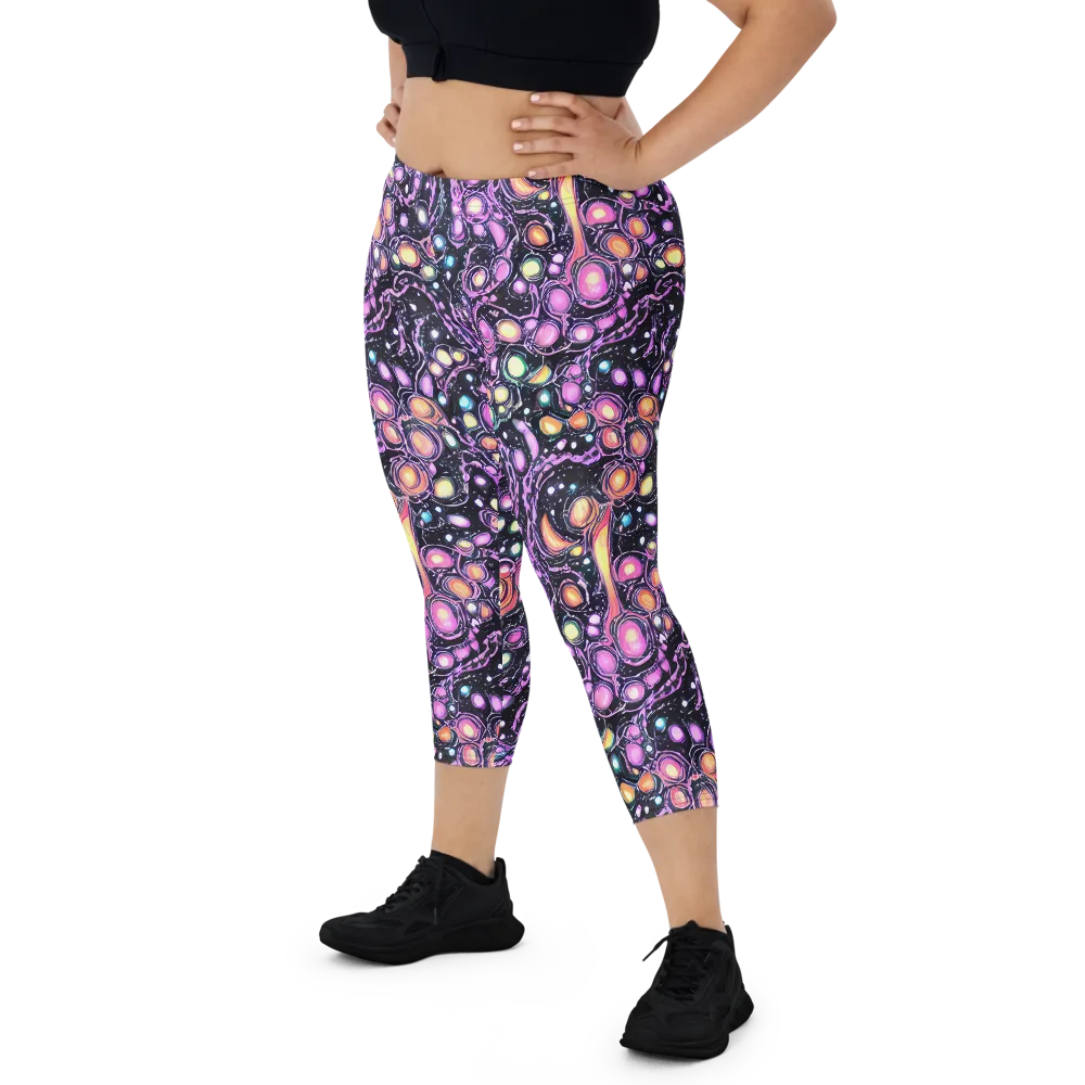 Prismatic Deep on Capri Leggings — Front
