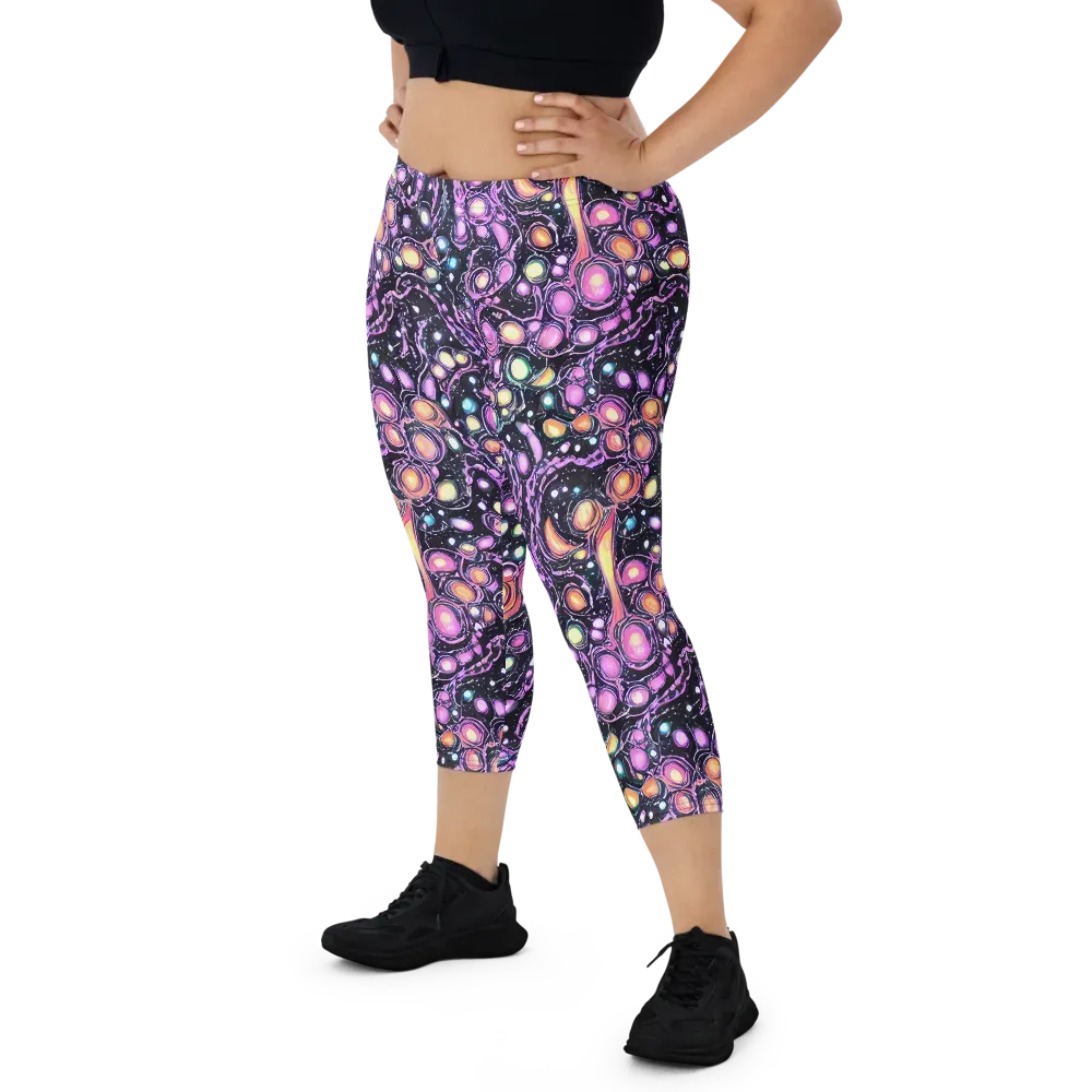 Prismatic Deep on Capri Leggings — Front