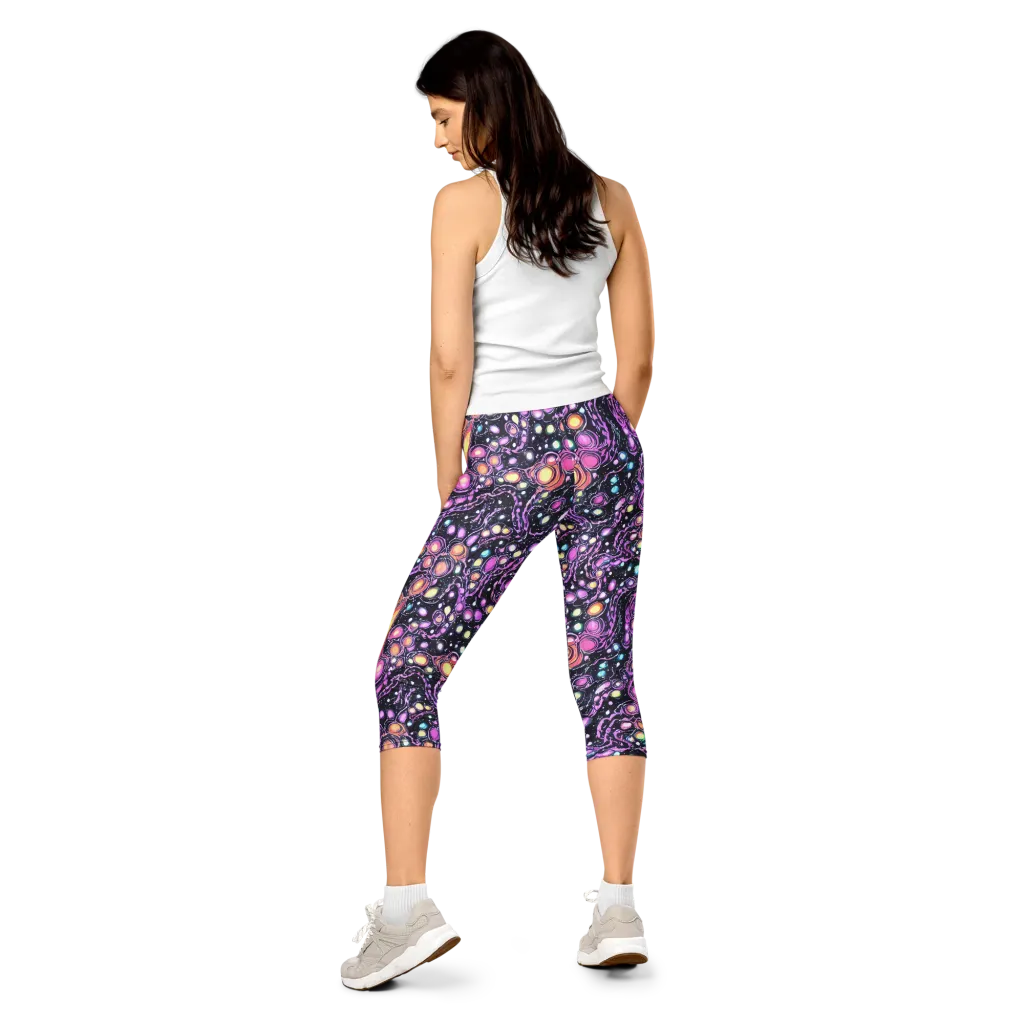 Prismatic Deep on Capri Leggings — Back