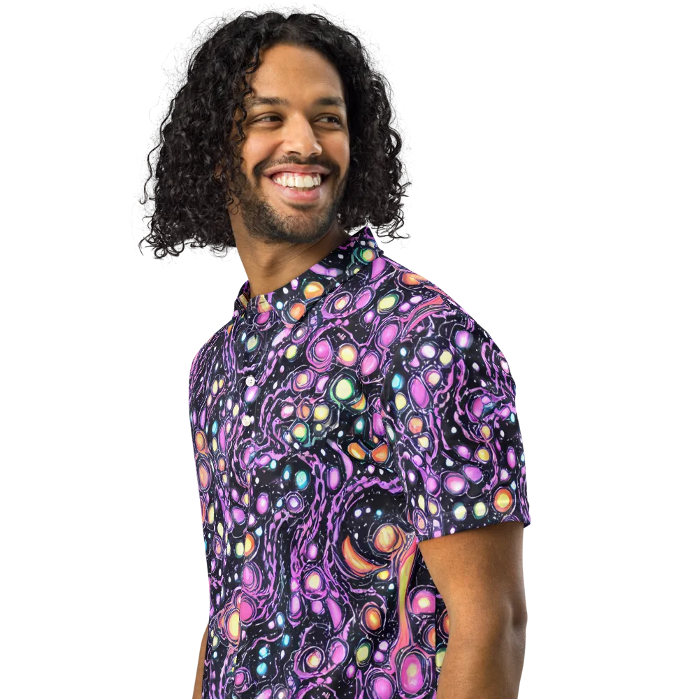 Prismatic Deep on Men's Slim Fit Polo Shirt — Left Front