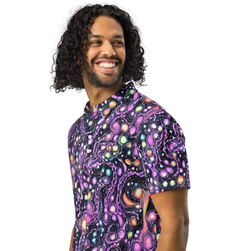 Prismatic Deep on a Men's Slim Fit Polo Shirt