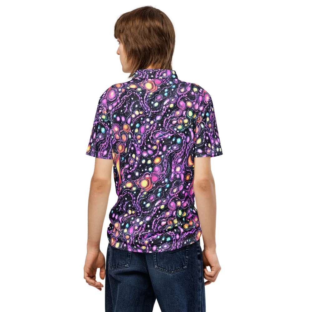 Prismatic Deep on Men's Slim Fit Polo Shirt — Back