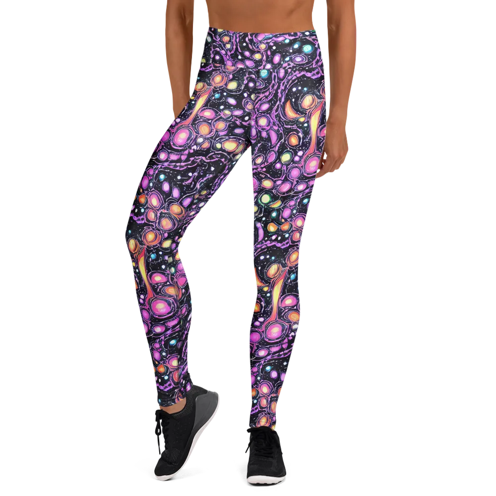 Prismatic Deep on Yoga Leggings — Front