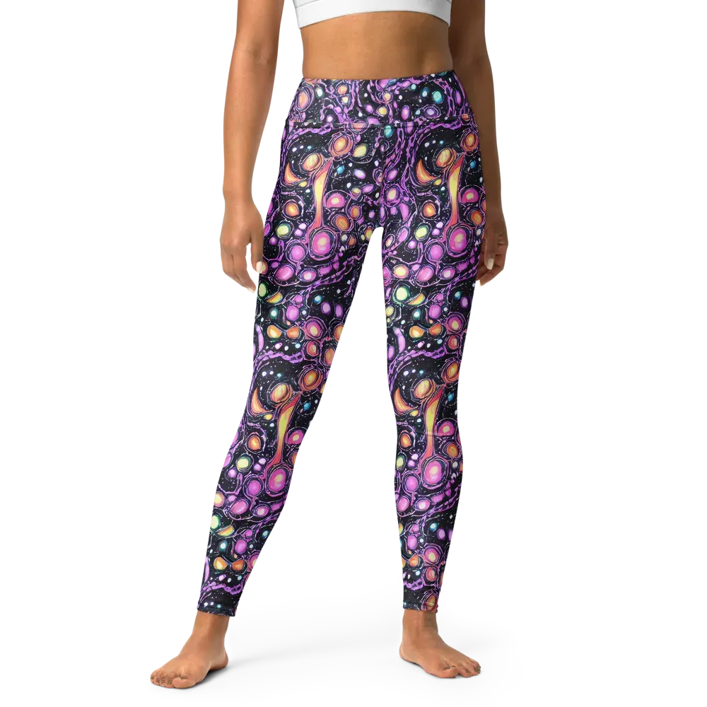 Prismatic Deep on Yoga Leggings — Front