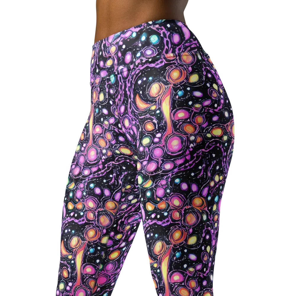 Prismatic Deep on Yoga Leggings — Left Front